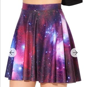 BlackMilk Clothing Purple Galaxy Skater Skirt